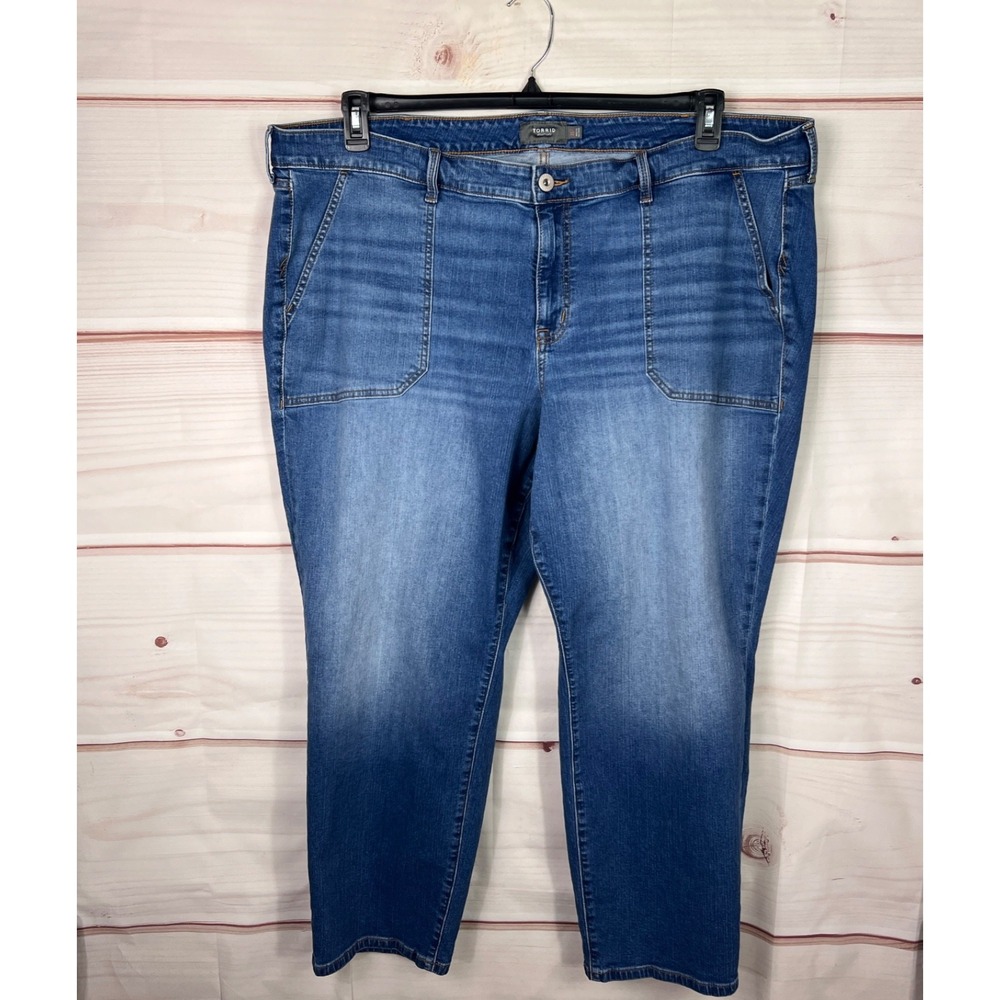 Torrid Jeans Womens 26 Tall Perfect Boyfriend Ankle Mid Rise Medium Wash Denim